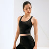 Seamless Sports Gym Tank Crop Top Push Up Workout Cross Thin Shoulder Beauty Back Solid Shockproof Training Fitness Running Vest | Vimost Shop.