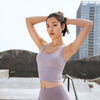 Seamless Sports Gym Tank Crop Top Push Up Workout Cross Thin Shoulder Beauty Back Solid Shockproof Training Fitness Running Vest | Vimost Shop.