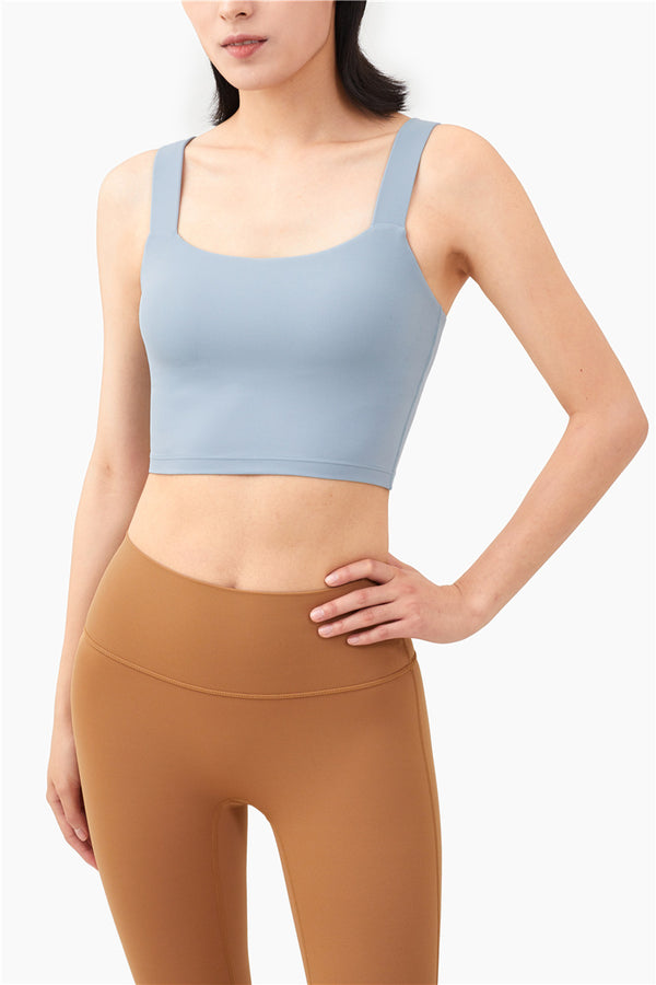 Women Seamless Yoga Sport Tank Crop Top Solid Deep U-back Vest Bra Gym Fitness Workout Top Running Training High Impact Tank Top | Vimost Shop.