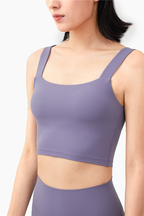 Women Seamless Yoga Sport Tank Crop Top Solid Deep U-back Vest Bra Gym Fitness Workout Top Running Training High Impact Tank Top | Vimost Shop.