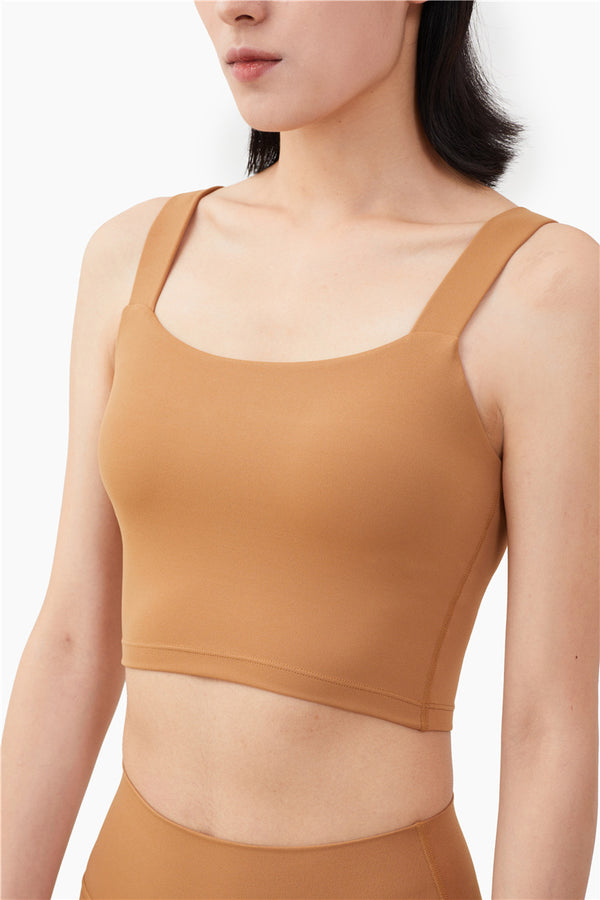 Women Seamless Yoga Sport Tank Crop Top Solid Deep U-back Vest Bra Gym Fitness Workout Top Running Training High Impact Tank Top | Vimost Shop.