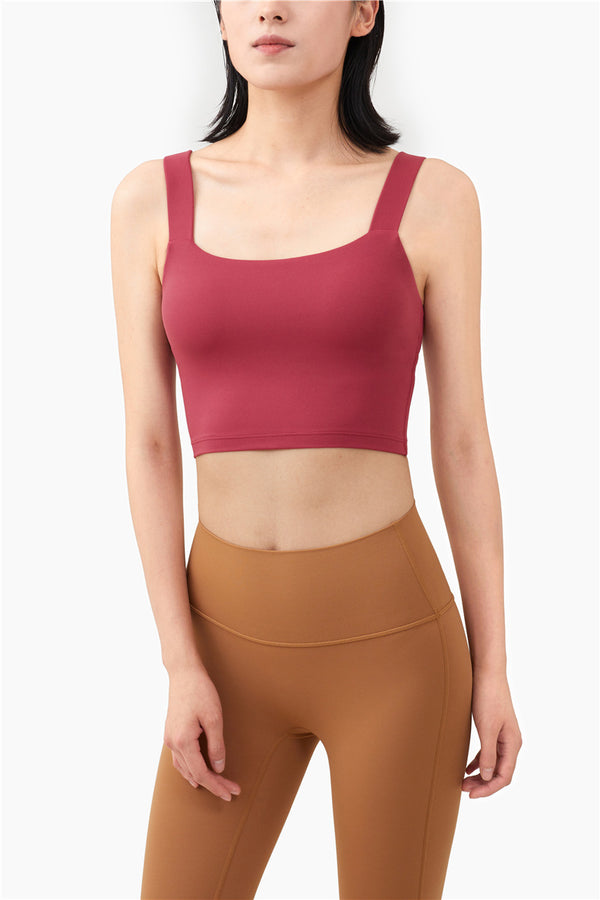 Women Seamless Yoga Sport Tank Crop Top Solid Deep U-back Vest Bra Gym Fitness Workout Top Running Training High Impact Tank Top | Vimost Shop.