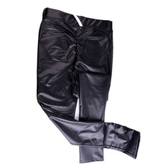 Seamless PU Leggings Solid Hips Lifting Slim Pants Anti-slip High Elasticity Yoga Trousers Workout Push Up Gym Fitness Pants