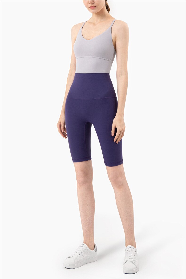 Seamless Yoga Shorts Casual Fashion Biker Jogging Short Leggings For Women Solid Hips Lifting High Waist Stretchy Short Pants | Vimost Shop.