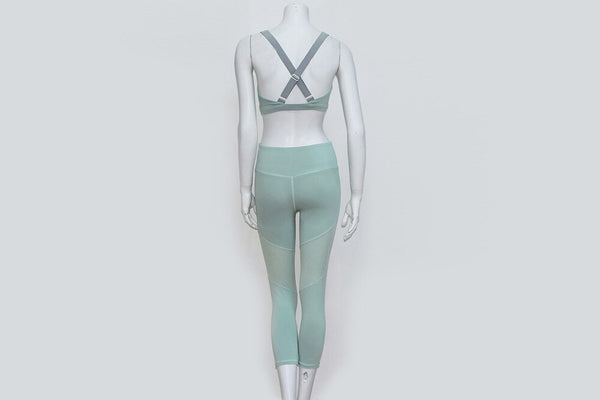 Women Solid Yoga Set Gym Sports Fitness Tracksuit Tank Crop Top Leggings Two Piece Set Running Training Workout Push Up Sporty | Vimost Shop.