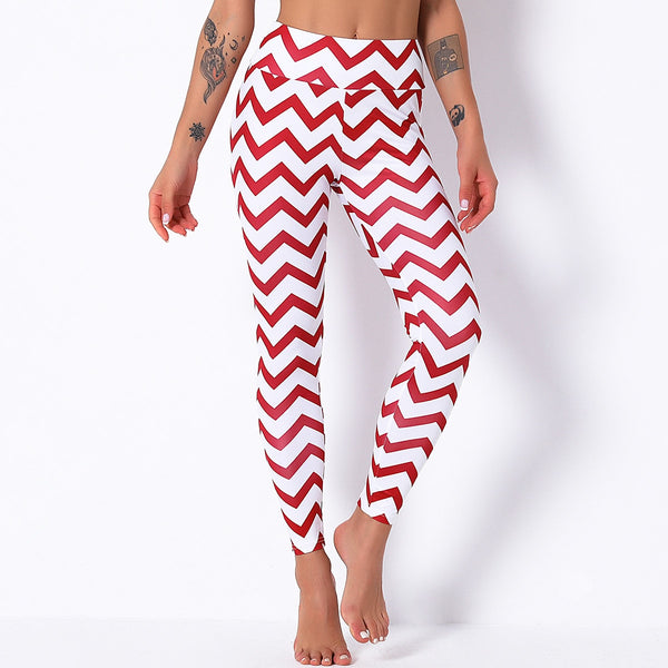 Seamless Christmas Print High Elastics Yoga Pants High Waist Hips Lifting Gym Fitness Female Sports Breathable Jogging Pants | Vimost Shop.