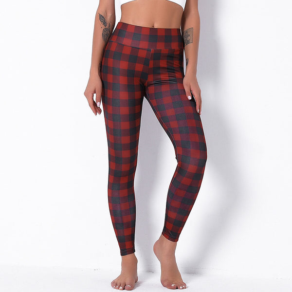 Seamless Christmas Print High Elastics Yoga Pants High Waist Hips Lifting Gym Fitness Female Sports Breathable Jogging Pants | Vimost Shop.