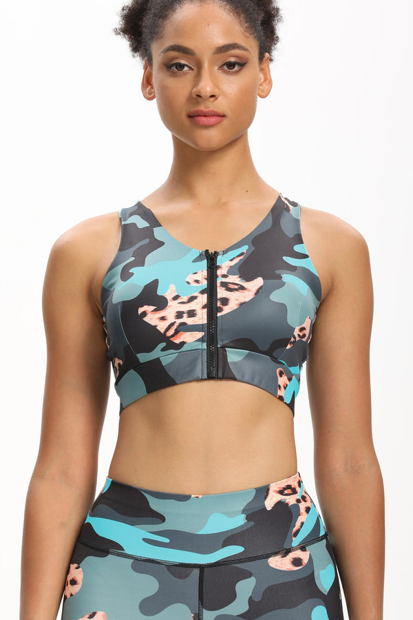 Seamless Camo Print Yoga Suit Gym Fitness Sports Tracksuit Tank Crop Top Hips Lifting Leggings Fashion Outdoor Suit | Vimost Shop.