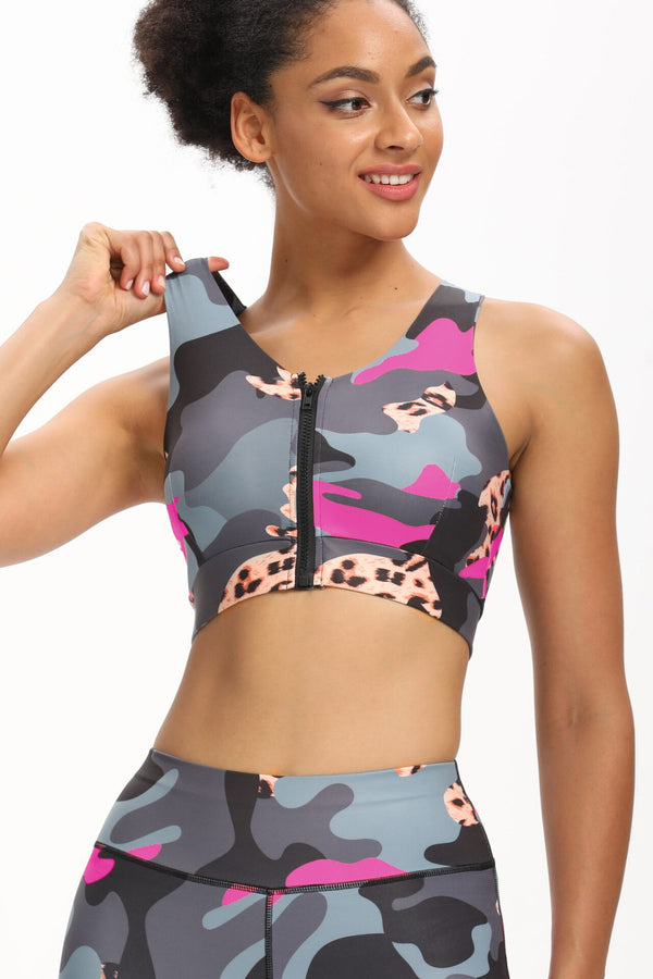 Seamless Camo Print Yoga Suit Gym Fitness Sports Tracksuit Tank Crop Top Hips Lifting Leggings Fashion Outdoor Suit | Vimost Shop.