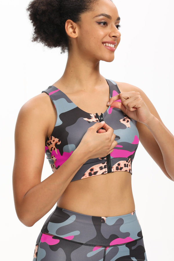 Seamless Camo Print Yoga Suit Gym Fitness Sports Tracksuit Tank Crop Top Hips Lifting Leggings Fashion Outdoor Suit | Vimost Shop.