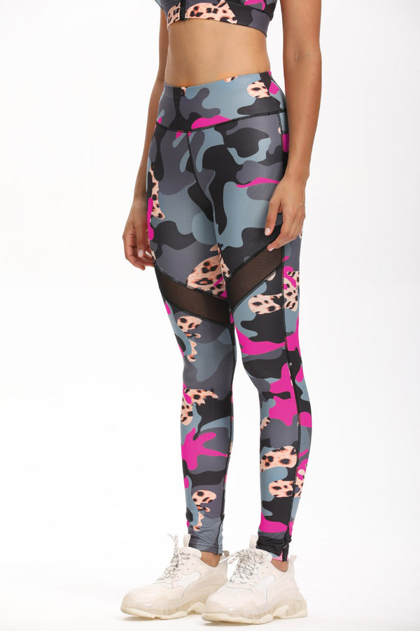 Seamless Camo Print Yoga Suit Gym Fitness Sports Tracksuit Tank Crop Top Hips Lifting Leggings Fashion Outdoor Suit | Vimost Shop.