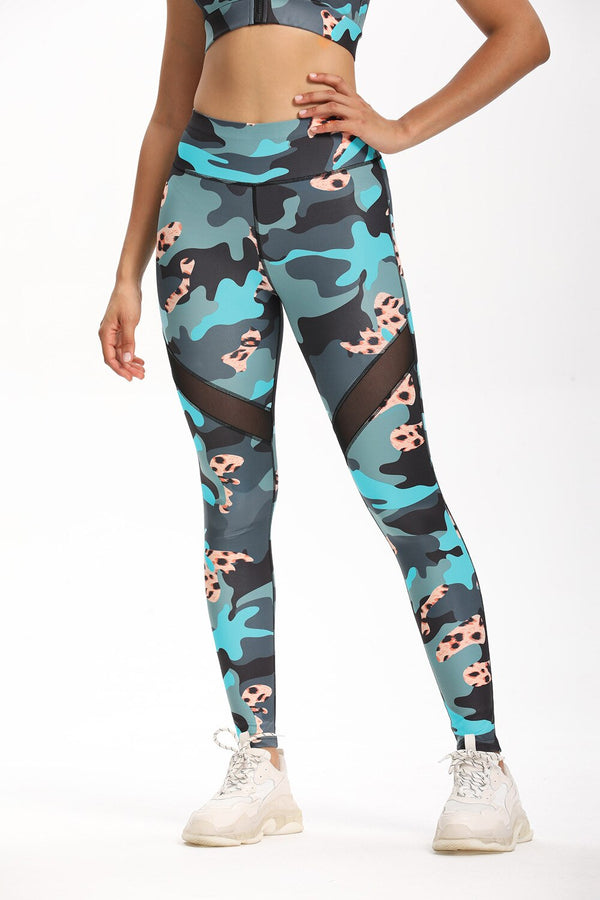 Seamless Camo Print Yoga Suit Gym Fitness Sports Tracksuit Tank Crop Top Hips Lifting Leggings Fashion Outdoor Suit | Vimost Shop.