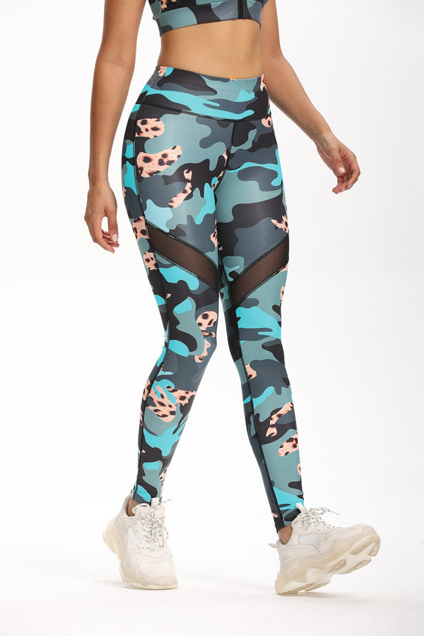 Seamless Camo Print Yoga Suit Gym Fitness Sports Tracksuit Tank Crop Top Hips Lifting Leggings Fashion Outdoor Suit | Vimost Shop.