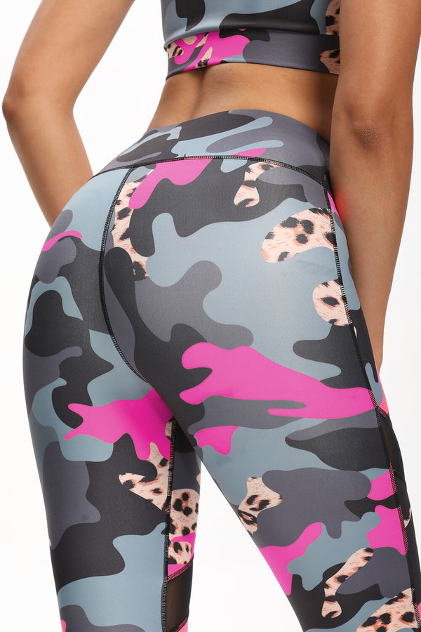 Seamless Camo Print Yoga Suit Gym Fitness Sports Tracksuit Tank Crop Top Hips Lifting Leggings Fashion Outdoor Suit | Vimost Shop.