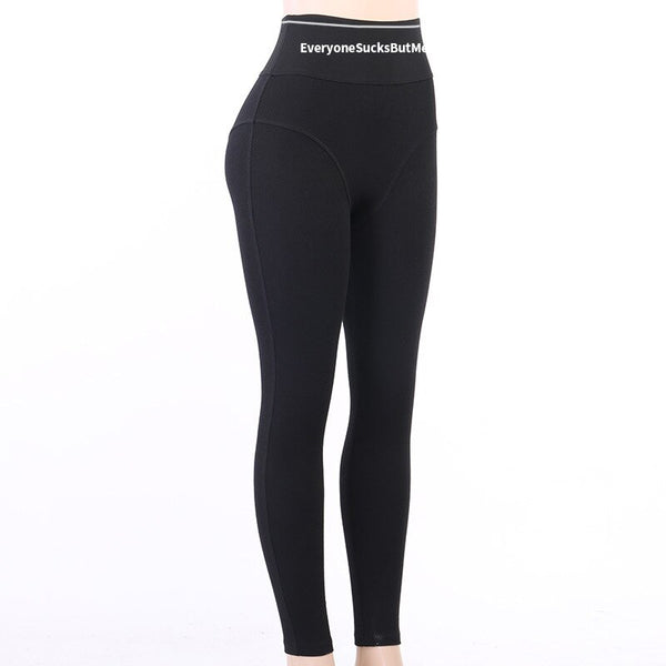 Seamless Ribbed High Elastic Yoga Leggings Letter Print High Wasit Yoga Shorts Gym Fitness Sports Energy Running Fashion Trouser | Vimost Shop.