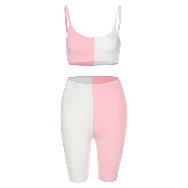 Seamless Patchwork Yoga Tracksuit Set Women Gym Clothing Sleeves Crop Top Shorts Sexy Fitness Sportswear Running Workout Suit | Vimost Shop.