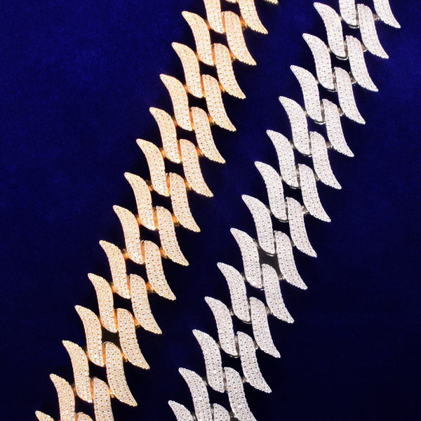 Solid 32mm Big Cuban Chain Men's Hip Hop Necklace Link Finish Zirconia Gold Color Fashion Rock Jewelry | Vimost Shop.