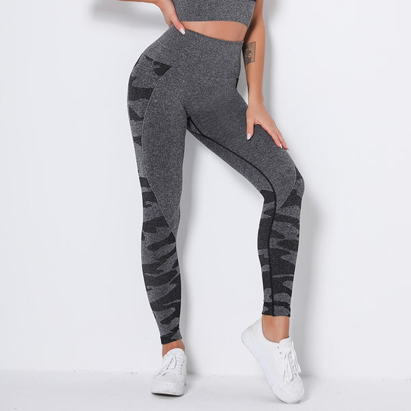 Running Yoga Pants Push Up Sports Leggings Camouflage Fitness Trousers  High Waist Booty Tights Seamless Tummy Control Leggins | Vimost Shop.
