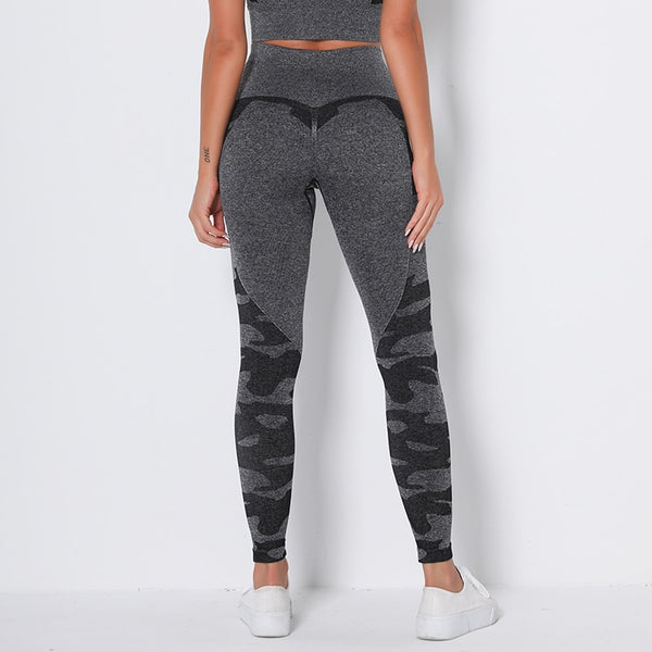 Running Yoga Pants Push Up Sports Leggings Camouflage Fitness Trousers  High Waist Booty Tights Seamless Tummy Control Leggins | Vimost Shop.