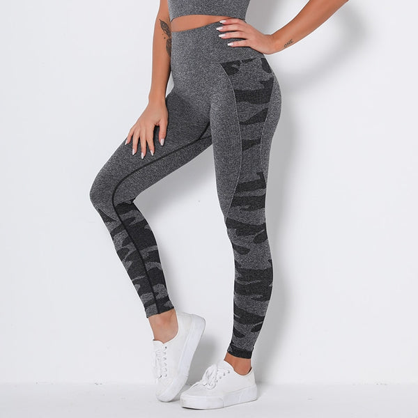 Running Yoga Pants Push Up Sports Leggings Camouflage Fitness Trousers  High Waist Booty Tights Seamless Tummy Control Leggins | Vimost Shop.