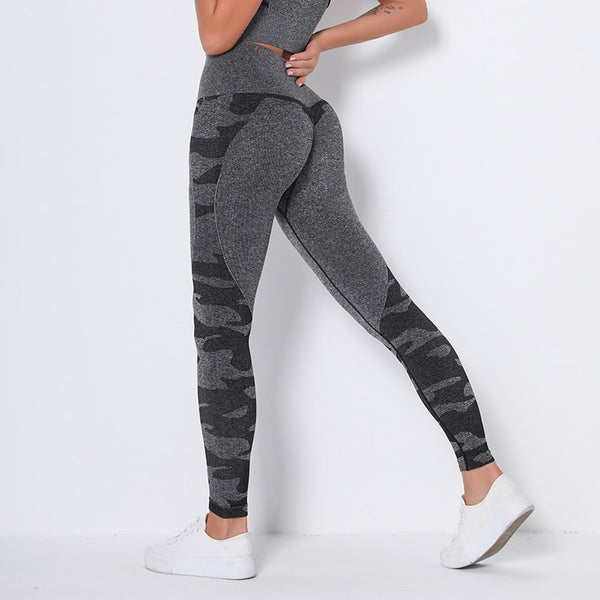 Running Yoga Pants Push Up Sports Leggings Camouflage Fitness Trousers  High Waist Booty Tights Seamless Tummy Control Leggins | Vimost Shop.