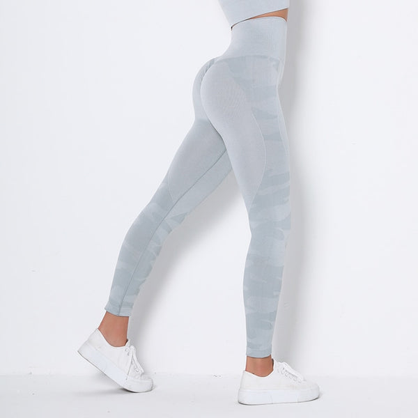 Running Yoga Pants Push Up Sports Leggings Camouflage Fitness Trousers  High Waist Booty Tights Seamless Tummy Control Leggins | Vimost Shop.