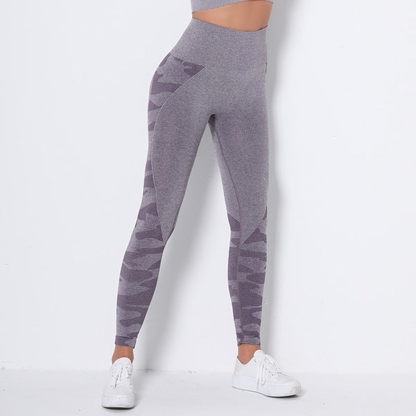 Running Yoga Pants Push Up Sports Leggings Camouflage Fitness Trousers  High Waist Booty Tights Seamless Tummy Control Leggins | Vimost Shop.