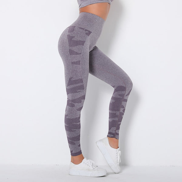 Running Yoga Pants Push Up Sports Leggings Camouflage Fitness Trousers  High Waist Booty Tights Seamless Tummy Control Leggins | Vimost Shop.