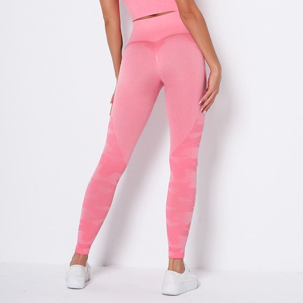 Running Yoga Pants Push Up Sports Leggings Camouflage Fitness Trousers  High Waist Booty Tights Seamless Tummy Control Leggins | Vimost Shop.