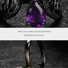 1.43Ct Natural Amethyst Gemstone Rings 925 Sterling Silver Handmade Adjustable Angel's Wing Ring for Women Bijoux | Vimost Shop.