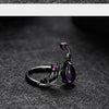 1.43Ct Natural Amethyst Gemstone Rings 925 Sterling Silver Handmade Adjustable Angel's Wing Ring for Women Bijoux | Vimost Shop.