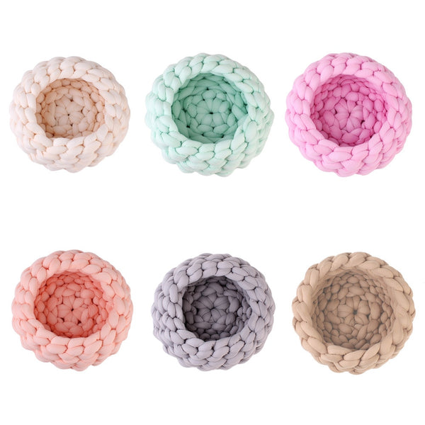 Soft Pet Bed Handmade Knit Puppy House Detachable Washable Kitten Basket Comfortable Warm Sleeping Nest Cave for Small Dogs Cats | Vimost Shop.