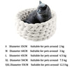 Soft Pet Bed Handmade Knit Puppy House Detachable Washable Kitten Basket Comfortable Warm Sleeping Nest Cave for Small Dogs Cats | Vimost Shop.