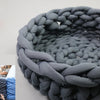 Soft Pet Bed Handmade Knit Puppy House Detachable Washable Kitten Basket Comfortable Warm Sleeping Nest Cave for Small Dogs Cats | Vimost Shop.