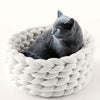Soft Pet Bed Handmade Knit Puppy House Detachable Washable Kitten Basket Comfortable Warm Sleeping Nest Cave for Small Dogs Cats | Vimost Shop.