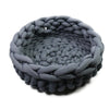 Soft Pet Bed Handmade Knit Puppy House Detachable Washable Kitten Basket Comfortable Warm Sleeping Nest Cave for Small Dogs Cats | Vimost Shop.
