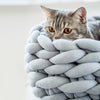 Soft Pet Bed Handmade Knit Puppy House Detachable Washable Kitten Basket Comfortable Warm Sleeping Nest Cave for Small Dogs Cats | Vimost Shop.