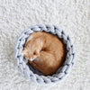 Soft Pet Bed Handmade Knit Puppy House Detachable Washable Kitten Basket Comfortable Warm Sleeping Nest Cave for Small Dogs Cats | Vimost Shop.
