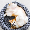 Soft Pet Bed Handmade Knit Puppy House Detachable Washable Kitten Basket Comfortable Warm Sleeping Nest Cave for Small Dogs Cats | Vimost Shop.