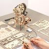 ROKR Hand Crank Projector Classic Film Vitascope 3D Wooden Puzzle Model Building Toys for Children Adult LK601 | Vimost Shop.