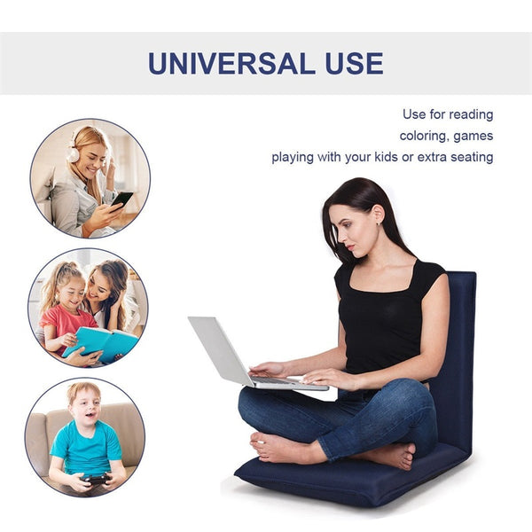 Modern Adjustable 6-Position Floor Chair Folding Lazy Man Sofa Chair Living Room Furniture | Vimost Shop.