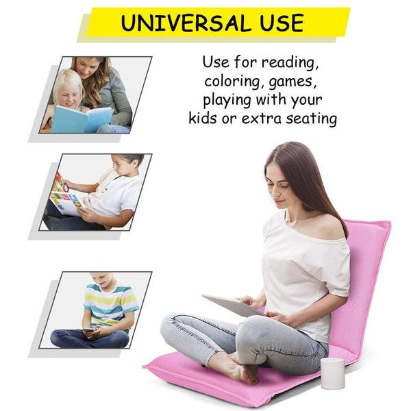 Modern Adjustable 6-Position Floor Chair Folding Lazy Man Sofa Chair Living Room Furniture | Vimost Shop.