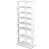 7-Tier Dual 14 Pair Shoe Rack Free Standing Concise Shelves Storage 2 Different Heights Shelves Durable Construction | Vimost Shop.