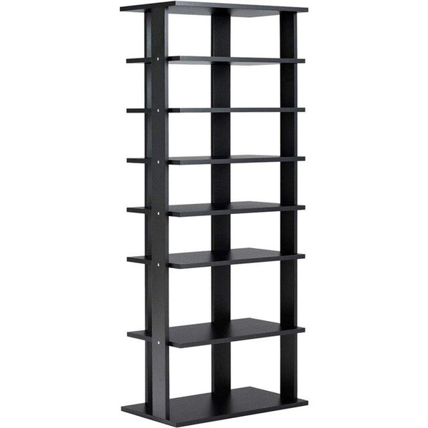 7-Tier Dual 14 Pair Shoe Rack Free Standing Concise Shelves Storage 2 Different Heights Shelves Durable Construction | Vimost Shop.