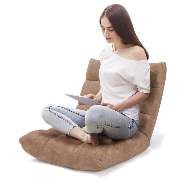 Adjustable 14-Position Cushioned Floor Chair Living Room Leisure Chair Chaise  Floor Chair  Lounge Chair | Vimost Shop.