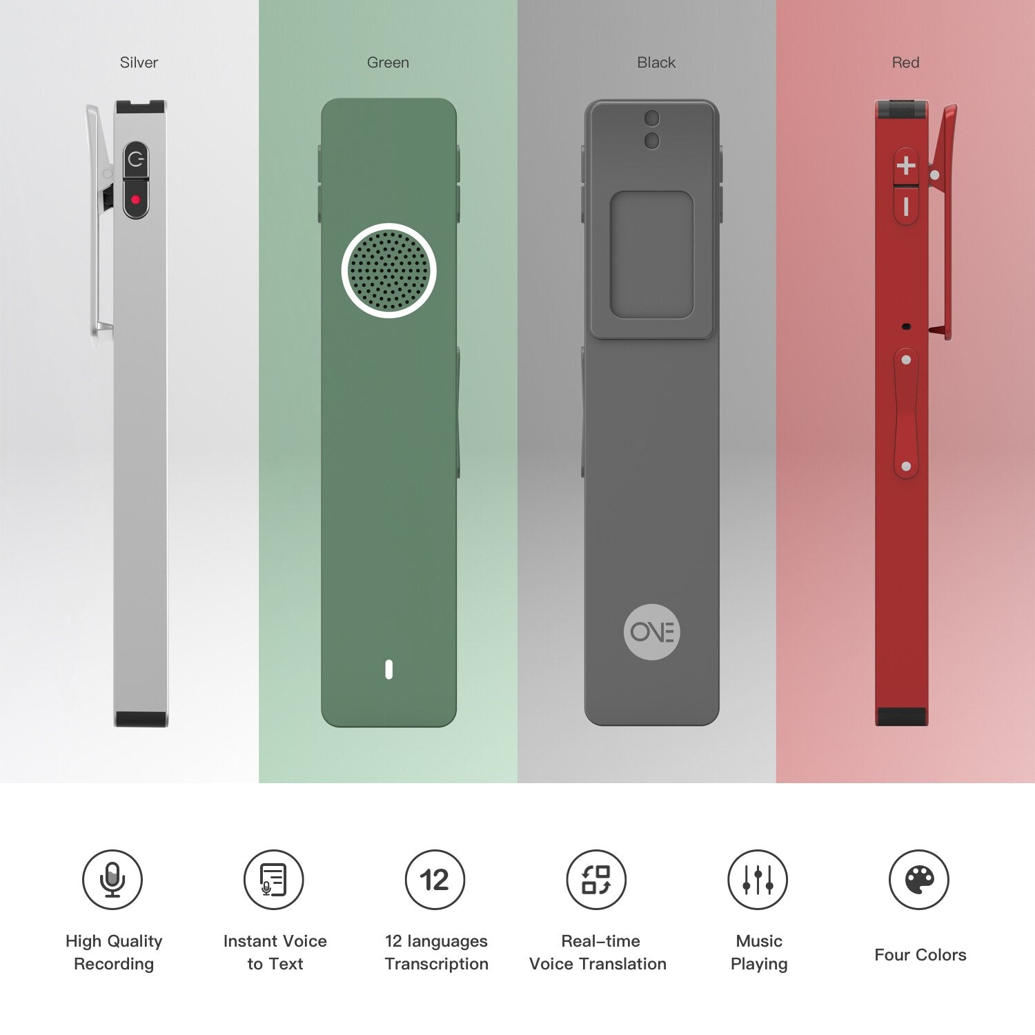 Mini Digital Voice Recorder Translator Real-time Transcription&Translation with Playback for Lectures Meetings Interviews туризм | Vimost Shop.