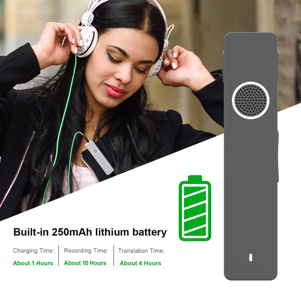 Mini Digital Voice Recorder Translator Real-time Transcription&Translation with Playback for Lectures Meetings Interviews туризм | Vimost Shop.
