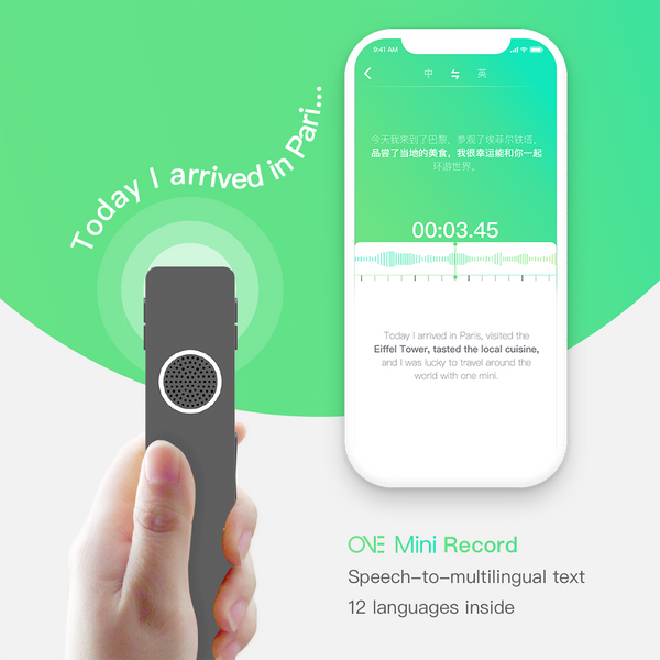 Mini Digital Voice Recorder Translator Real-time Transcription&Translation with Playback for Lectures Meetings Interviews туризм | Vimost Shop.