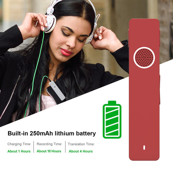 Mini Digital Voice Recorder Translator Real-time Transcription&Translation with Playback for Lectures Meetings Interviews туризм | Vimost Shop.