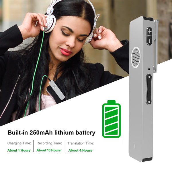 Mini Digital Voice Recorder Translator Real-time Transcription&Translation with Playback for Lectures Meetings Interviews туризм | Vimost Shop.